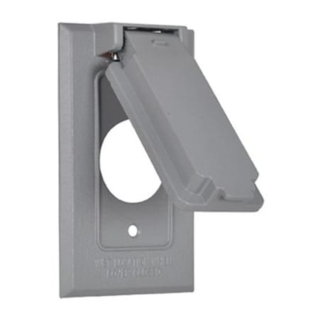 Hubbell ME GRY Vert Flip Cover 1C-SVX